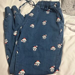 Disney Mickey Minnie Christmas Jean Joggers